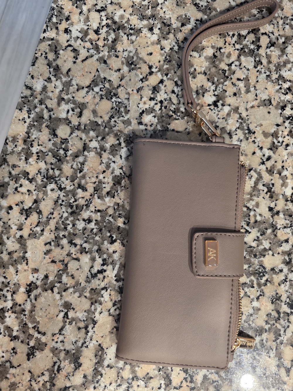 Anne Klein Mauve Wristlet Wallet with Gold Hardware...Never Used
